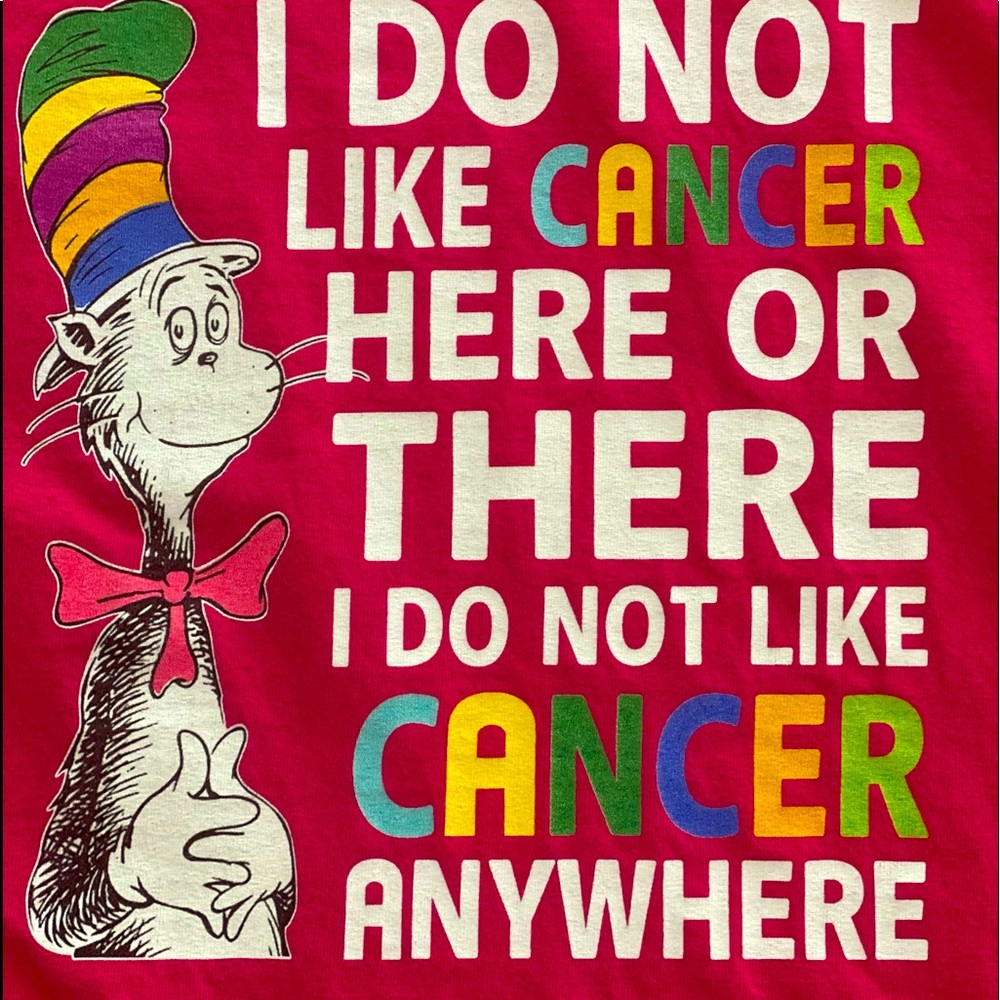 Cancer Cat in the Hat Tshirt